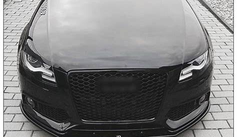 FRONT MESH RS4 STYLE BUMPER HOOD HEX GRILLE BLACK FOR 2009-2012 AUDI A4