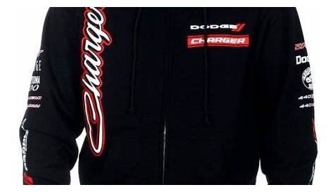 Details about Dodge Charger Zip Hoodie Sweatshirt Black Dodge Charger