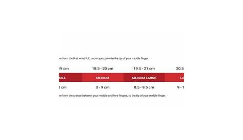 Golf Glove Sizing Chart | Red Rooster Golf