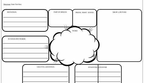 Vocabulary Worksheet Templates | StoryboardThat