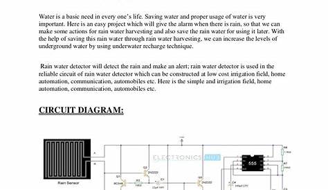 Rain detector alarm circuit