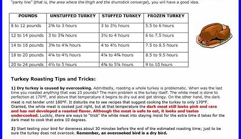 Culinary Physics: How Long to Cook a Turkey Per Pound? - Turkey
