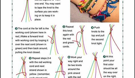 step by step friendship bracelet instructions printable