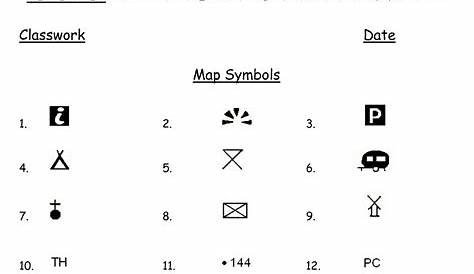 map key worksheet grade 1