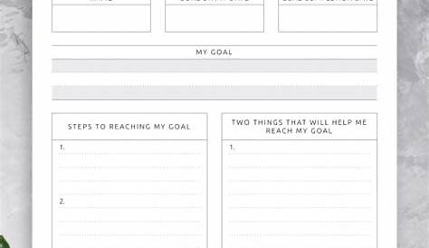 Personal Goal Setting Templates - Download PDF