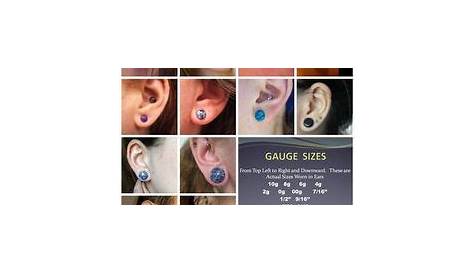 ear gauge size chart actual size | and tribal themed ear gauge