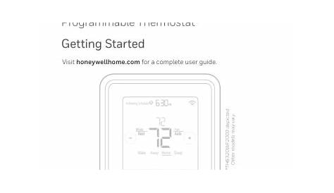 Honeywell TH6320WF2003/U, T6 Pro Smart Guía del usuario | Manualzz