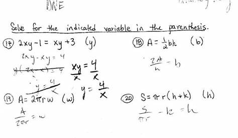 literal equations worksheet with answers pdf