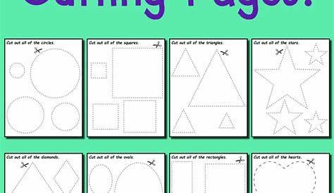 printable cutting shapes worksheets
