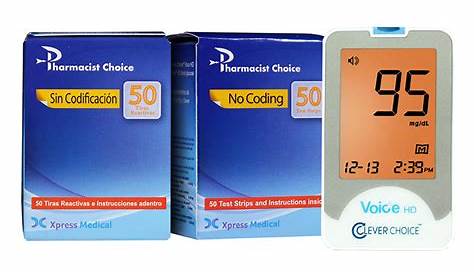 Clever Choice Voice HD Meter and Pharmacist Choice Test Strips 100ct