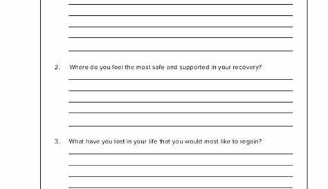 resentments in recovery worksheets