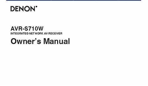 avr-s710w manual