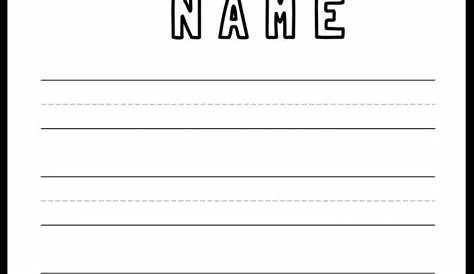 writing your name worksheet