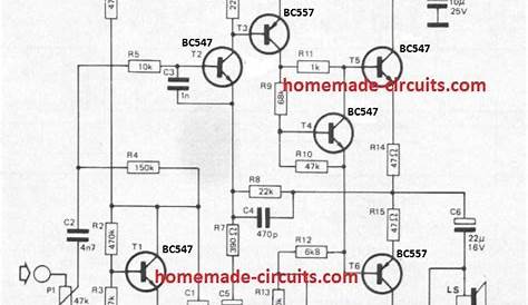 circuit diagram of mini audio amplifier