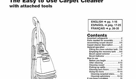 Hoover Rug Cleaner Manual - Carpet Vidalondon