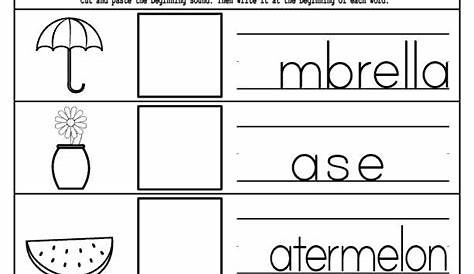 printable color cut and paste worksheets for kindergarten