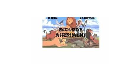 the lion king ecology science worksheet