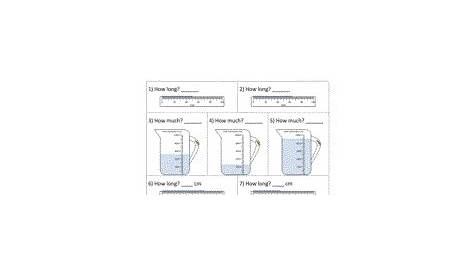 Measuring Liquid Volume Worksheets - worksheet