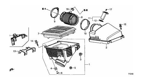 car air filter diagram 2007 honda fit