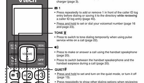 v tech phone manual