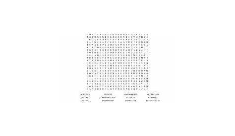 Chapter 1-12 Medical Terminology Word Search - Wordmint | Word Search