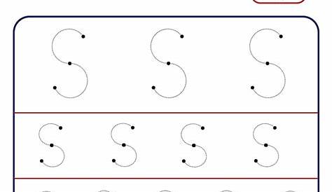 letter s writing worksheets