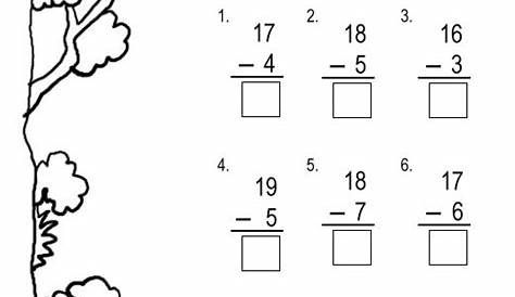 subtraction to 20 worksheets free