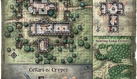 Phylung hunting lodge | Fantasy map, Dungeon maps, Pathfinder maps