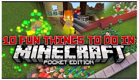 10 Fun Random Things to do in Minecraft PE (Pocket Edition) - YouTube
