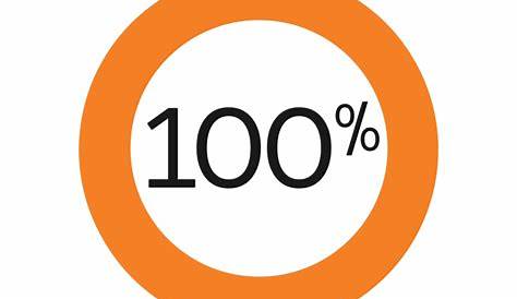 Pie Graph Showing 100% - 100 Percent Pie Chart | Transparent PNG