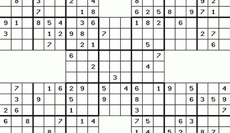 free printable samurai sudoku puzzles pdf