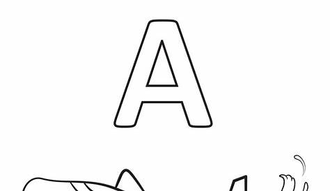 letter a printable coloring pages