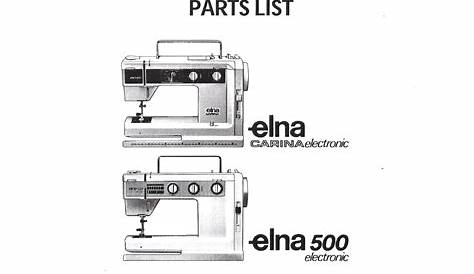 Service Manual Elna Carina, 500 Sewing Machine manual