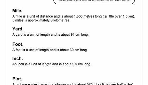 Imperial and metric conversions - Measuring in Year 6 (age 10-11) by