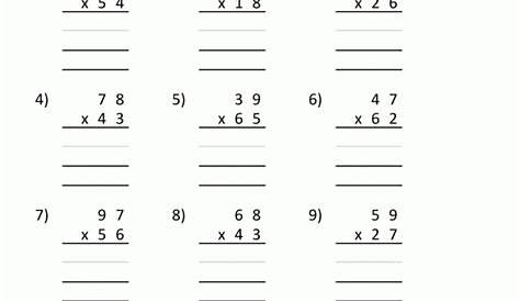 multiplication practice sheets 4th grade