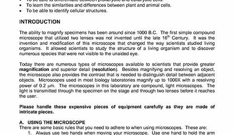 virtual microscope lab worksheet answer key