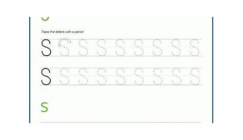letter s writing worksheets