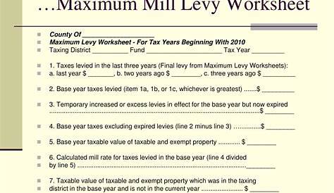 PPT - Budgets and Mill Levies PowerPoint Presentation, free download