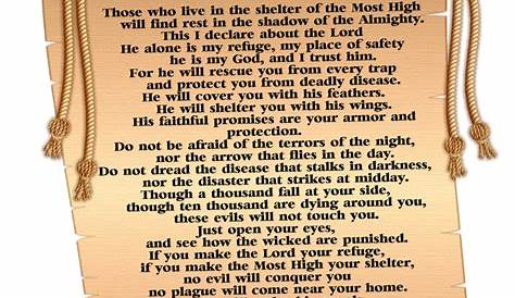 Psalm 91 Prayer Print. A3 Bible Poster psalm 91 - Etsy India