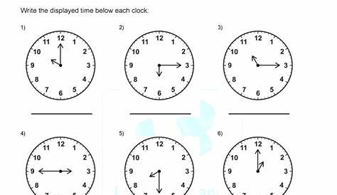 Telling time worksheets for 3rd grade math