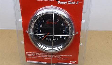 Sunpro Super Tach II# CP7901 - 3 3/8" - 0-8000 RPM - New Aftermarket