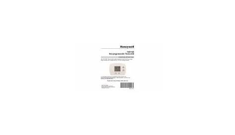 Honeywell TH5110D Non-programmable Thermostat Operating Instructions