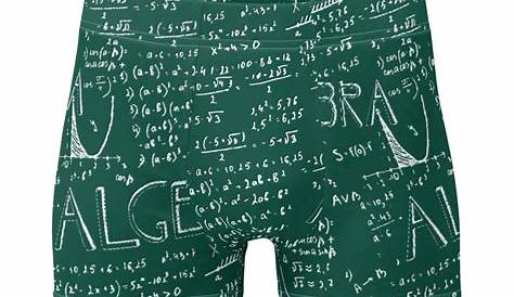 Green Chalkboard Math Algebra Boxer Briefs Men's Underwear - Sporty