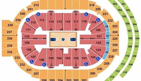 xl center basketball seating chart