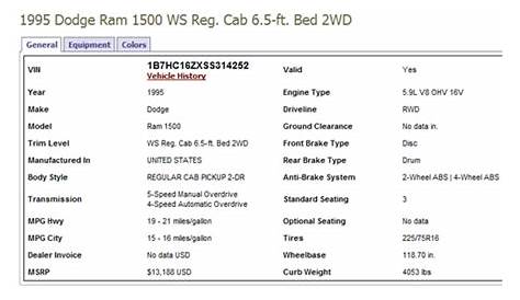 dodge vin number engine replacement