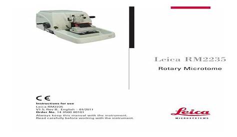 Leica RM2235 Rotary Microtome manualstmichaelshospitalresearch.ca