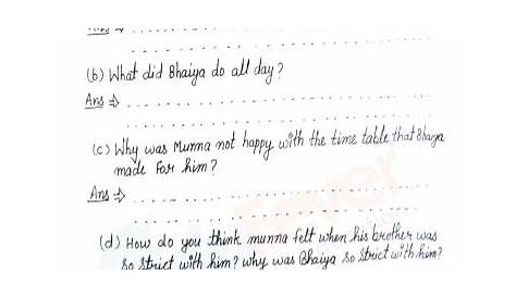 grade 5 my elder brother worksheet