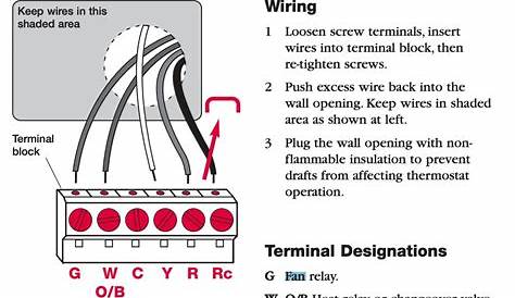 honeywell rth9585wf wiring diagram for heat pump - Wiring Diagram and