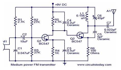 miniature fm transmitter circuit diagram