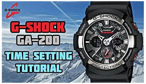 casio g shock how to set time manually